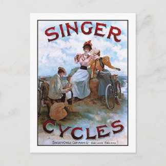 Carte Postale Cycles chanteurs vintages et publicité