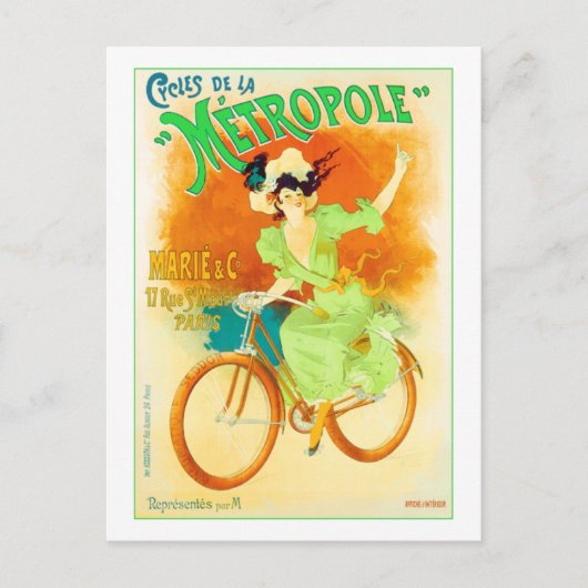 Carte Postale Cycles de la Metropole (Devant)