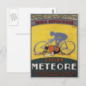 CARTE POSTALE CYCLES METEORE (Devant / Derrière)