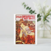 Carte Postale Cycles Perfecta d'Alphonse Mucha (Debout devant)