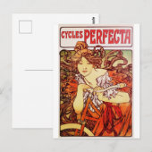 Carte Postale Cycles Perfecta d'Alphonse Mucha (Devant / Derrière)