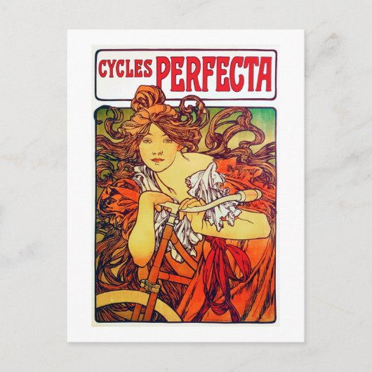 Carte Postale Cycles Perfecta, Mucha (Devant)