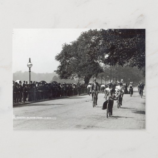 Carte Postale Cyclisme à Hyde Park, vers 1910 (Devant)
