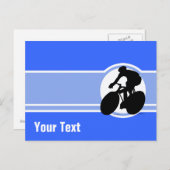 Carte Postale Cyclisme bleu (Devant / Derrière)