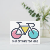 Carte Postale Cyclisme de texte personnalisé (Debout devant)