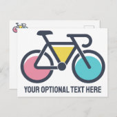 Carte Postale Cyclisme de texte personnalisé (Devant / Derrière)