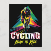 Carte Postale Cyclisme Né à Ride (Devant)
