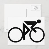 Carte Postale cyclisme noir (Devant / Derrière)