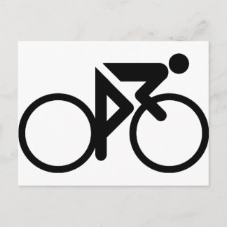 Carte Postale cyclisme noir