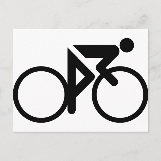 Carte Postale cyclisme noir (Devant)