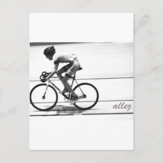 Carte Postale Cycliste de piste (Devant)