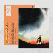 Carte Postale Cycliste du soir (Devant / Derrière)