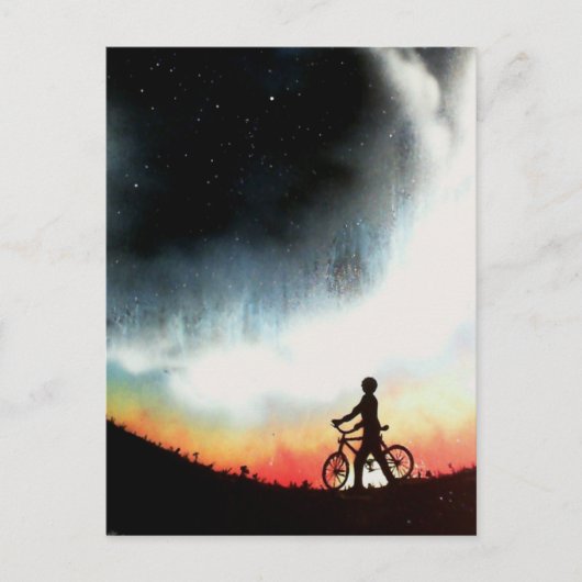 Carte Postale Cycliste du soir (Devant)
