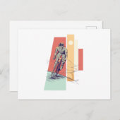 CARTE POSTALE CYCLISTE MASCULINE (Devant / Derrière)