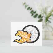 Carte Postale cycliste montée et roulée (Debout devant)