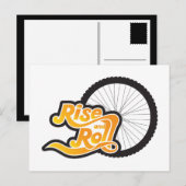 Carte Postale cycliste montée et roulée (Devant / Derrière)