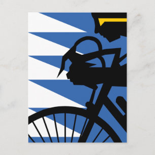 Carte Postale Cycliste Pop Art