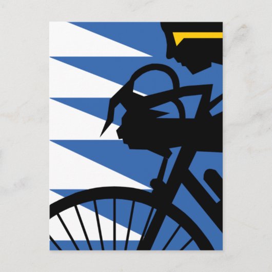 Carte Postale Cycliste Pop Art (Devant)