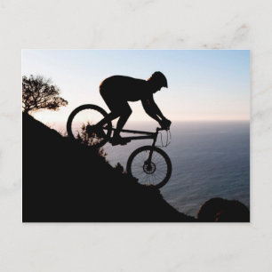 Carte Postale Cycliste sur un VTT. Lions Head, Le Cap
