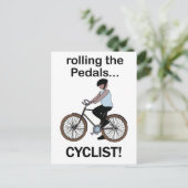 Carte Postale Cycliste Vélo Bicyclette (Debout devant)