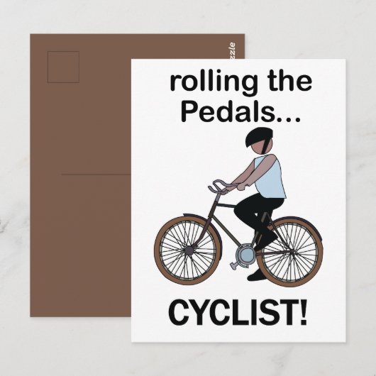 Carte Postale Cycliste Vélo Bicyclette (Devant / Derrière)