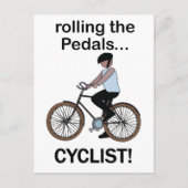 Carte Postale Cycliste Vélo Bicyclette (Devant)