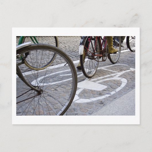 Carte Postale Cyclistes sur piste cyclable (Devant)
