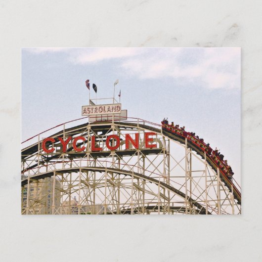 Carte Postale Cyclone Roller Dessous de verre - Coney Island, ca (Devant)