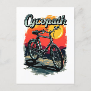 Carte Postale Cycopath : Conception du vélo couché de soleil