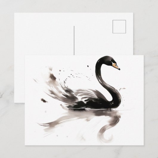 Carte Postale Cygne (Devant / Derrière)