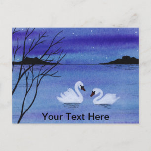 Carte Postale Cygnes