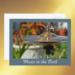 Carte Postale Cymbales Hi-Hat Musique dans le Parc Photographiqu