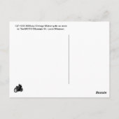 Carte Postale CZ-1935 Moto Vintage militaire (Dos)