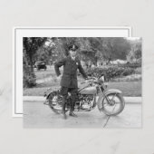 Carte Postale D.C. Police de moto, 1932 (Devant / Derrière)