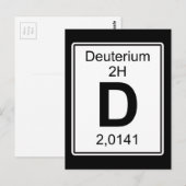 Carte Postale D - Deuterium (Devant / Derrière)