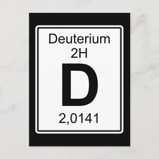 Carte Postale D - Deuterium (Devant)
