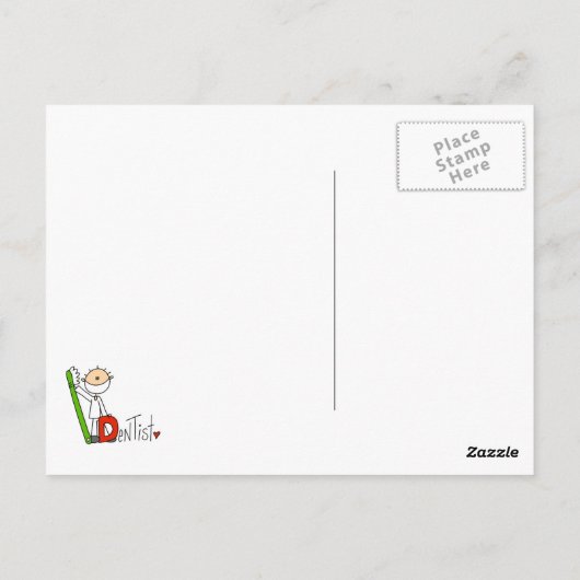 Carte Postale D est pour Dentiste (Dos)
