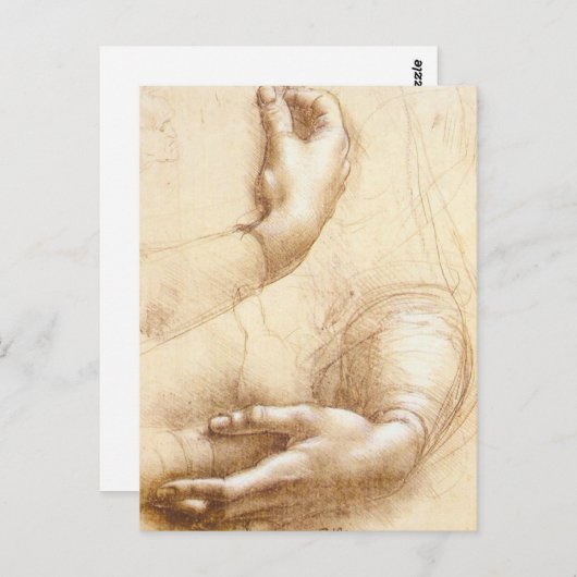 Carte postale Da Vinci Hands (Devant / Derrière)