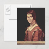 Carte Postale Da Vinci Leonardo - La belle ferronnière (Devant / Derrière)