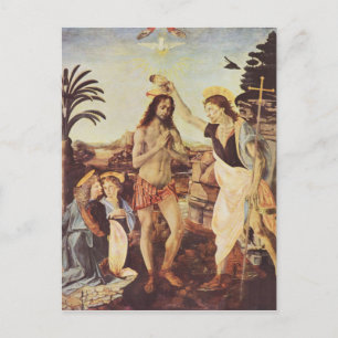 Carte Postale Da Vinci Leonardo - Le Baptême du Christ