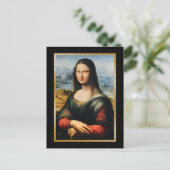 Carte Postale Da Vinci Mona Lisa Visage Grumpy (Debout devant)