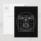 Carte Postale Da Vinci Vitruvian Robot (Devant / Derrière)