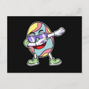 Carte Postale Dabbing Easter Bunny Egg Chasse Panier Enfants Gar