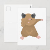 Carte Postale Dabbing Hamster Dance Funny Dab Dance Idée cadeau (Devant / Derrière)