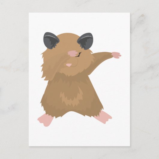 Carte Postale Dabbing Hamster Dance Funny Dab Dance Idée cadeau (Devant)