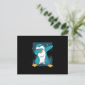Carte Postale Dabbing Penguin Dab Penguin (Debout devant)