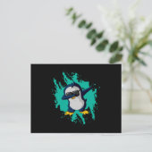 Carte Postale Dabbing Pinguin Dab Cold Ice Funny Cool d'idée cad (Debout devant)