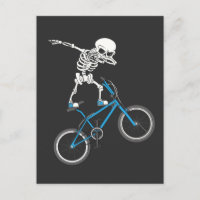 Dabbing Skeleton mtb Bicyclette BMX Fun