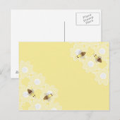 Carte postale d'abeille de miel (Devant / Derrière)