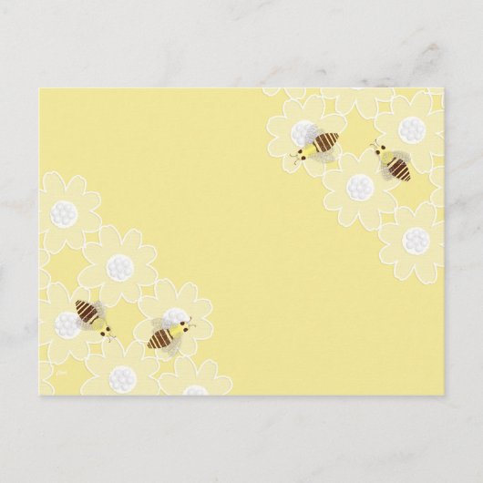 Carte postale d'abeille de miel (Devant)